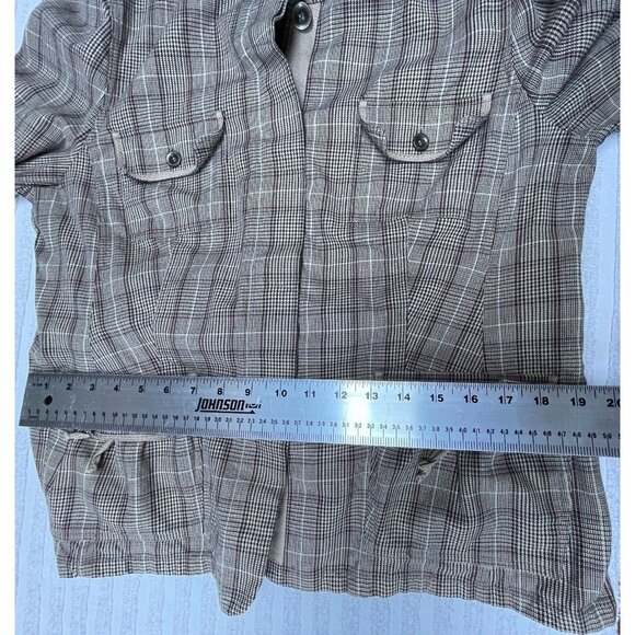 Vintage Frank Walder Women's Gray Houndstooth Plaid Jacket Four-Pockets Casual - Picture 7 of 9